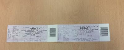 Vendo 2 bolis bic y regalo 2 entradas para F1 Montmelo 2012